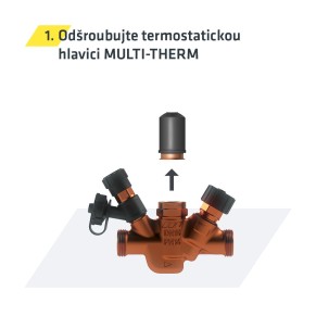 Upgrade Multi-Therm-Pro - pohled na odšroubování ovládací hlavici termostatu Multi-Therm | Kemper Group