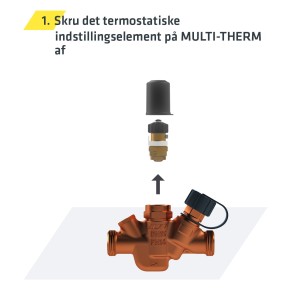 Upgrade Multi-Therm-Pro – View unscrewing the thermostat balancing bonnet of the Multi-Therm | Kemper Group
