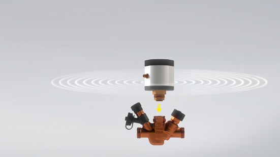 Vue de MULTI-THERM PRO sur une vanne de régulation avec ondes radio | Groupe Kemper