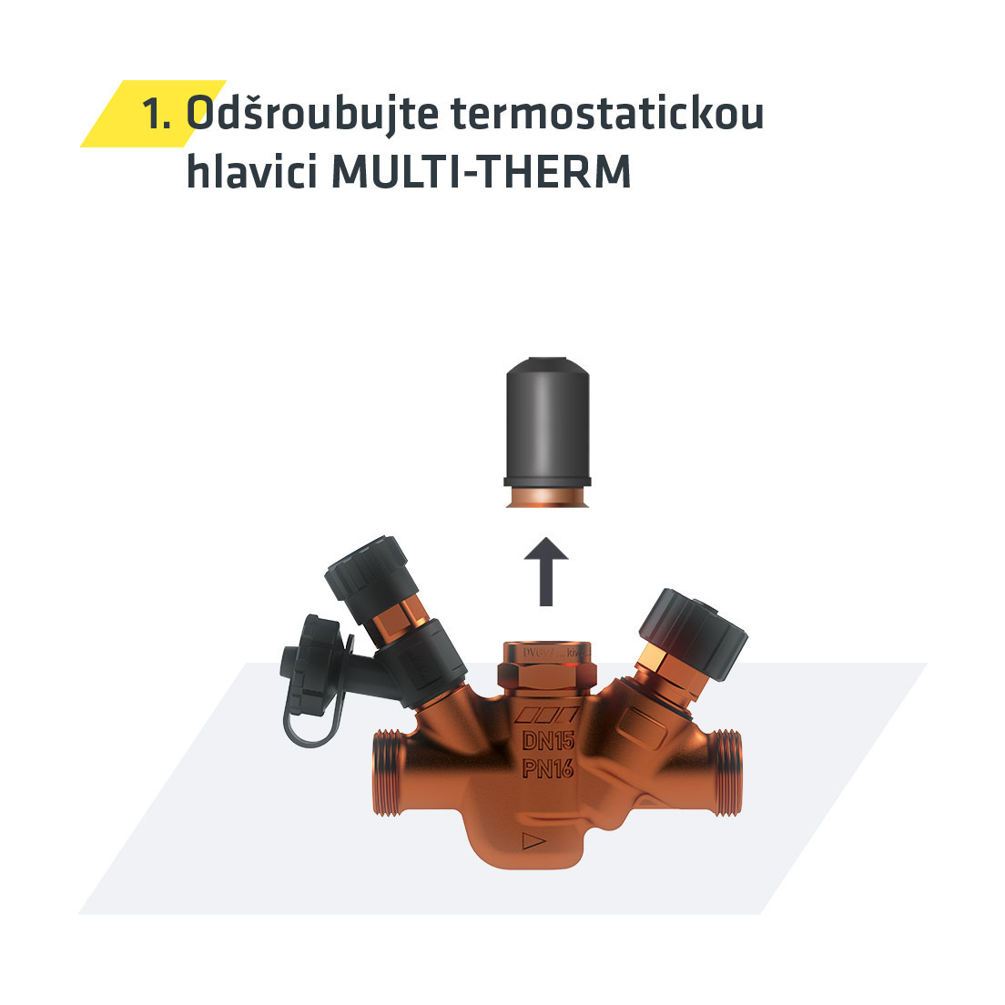 Upgrade Multi-Therm-Pro - pohled na odšroubování ovládací hlavici termostatu Multi-Therm | Kemper Group