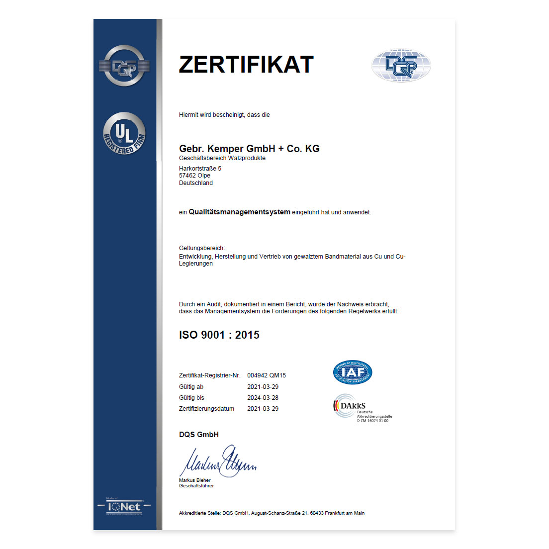 ISO 9001:2015 Werk 2