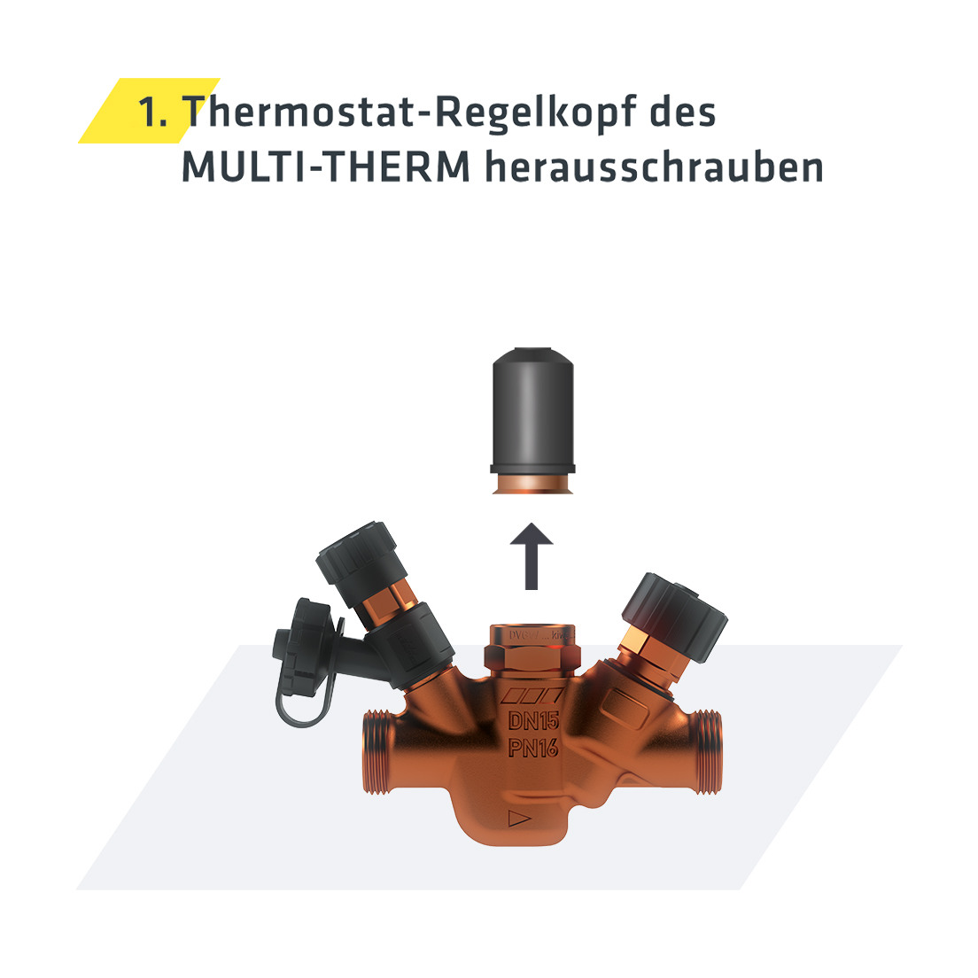 Upgrade Multi-Therm-Pro – Ansicht Thermostat-Regelkopf des Multi-Therm herausschrauben | Kemper Group