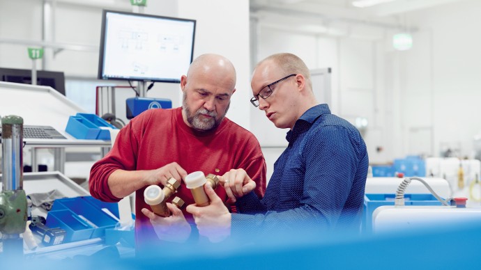 Employees at the factory