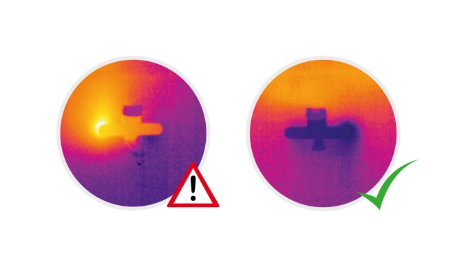 Hot water circulation: Double drop ear elbow versus thermal separation