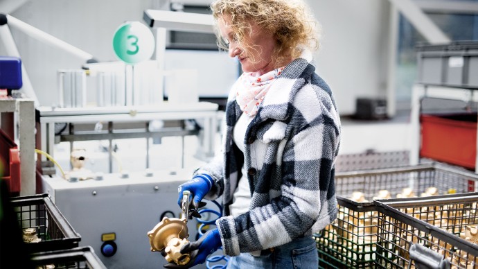 Collaborateurs à l&#39;usine