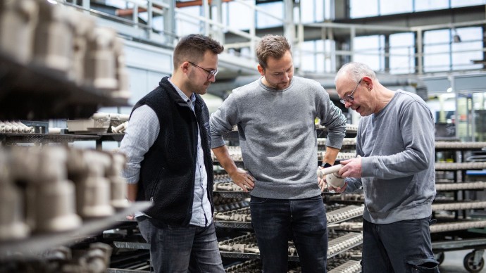 Collaborateurs à l&#39;usine