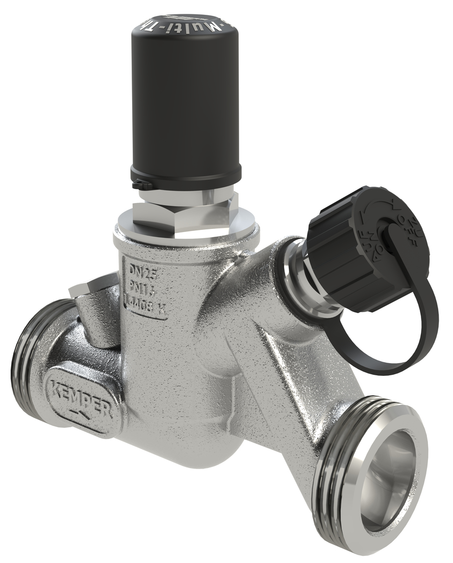 SST MULTI-THERM thermostatic balancing valve, 50 °C - 65 °C, union thread, figure 041 0G