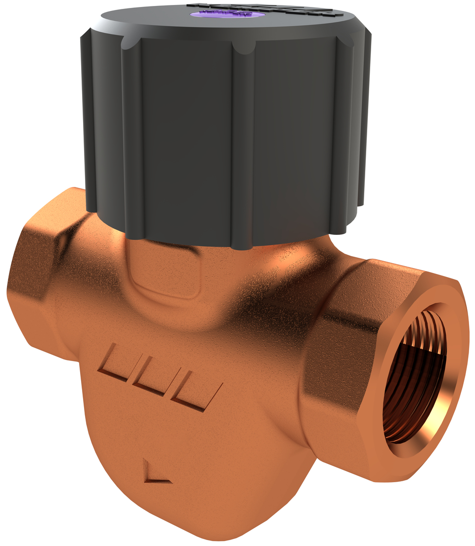 ETA-THERM termostatisk cirkulationsreguleringsventil, 56 °C - 58 °C, muf/muf, Figur 131 00