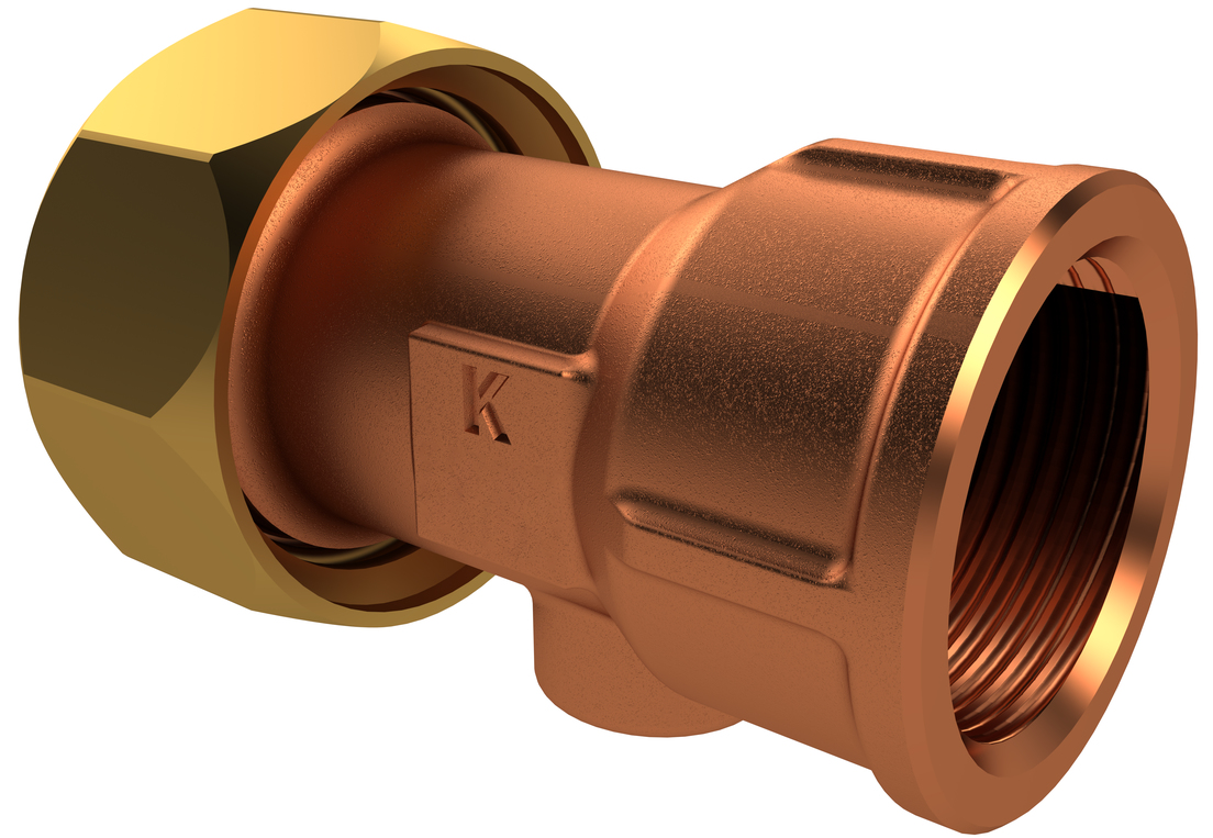 Raccord filetage intérieur en bronze, à joint plat, Figure 476 06