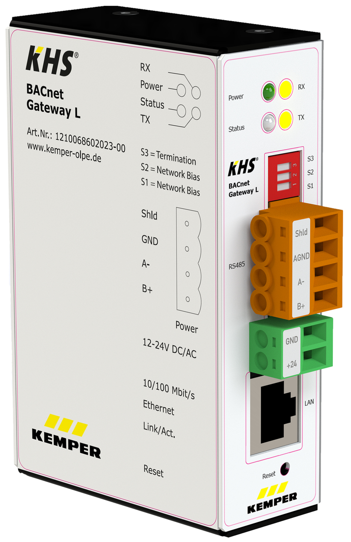 KHS BACnet Gateway L til MASTER 2.0/2.1, Figur 686 02 023