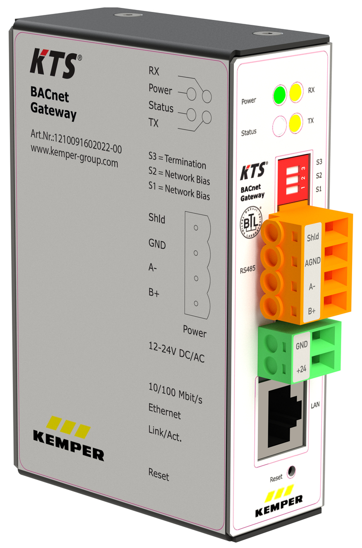BACnet gateway for KTS Water Heaters, figure 916 02 022
