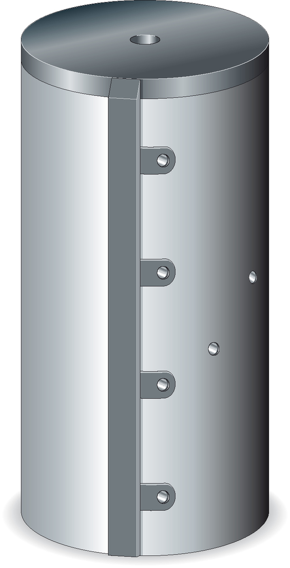 KTS ThermoTank S, buffer tank PN 6, for use with heating element, figure 965