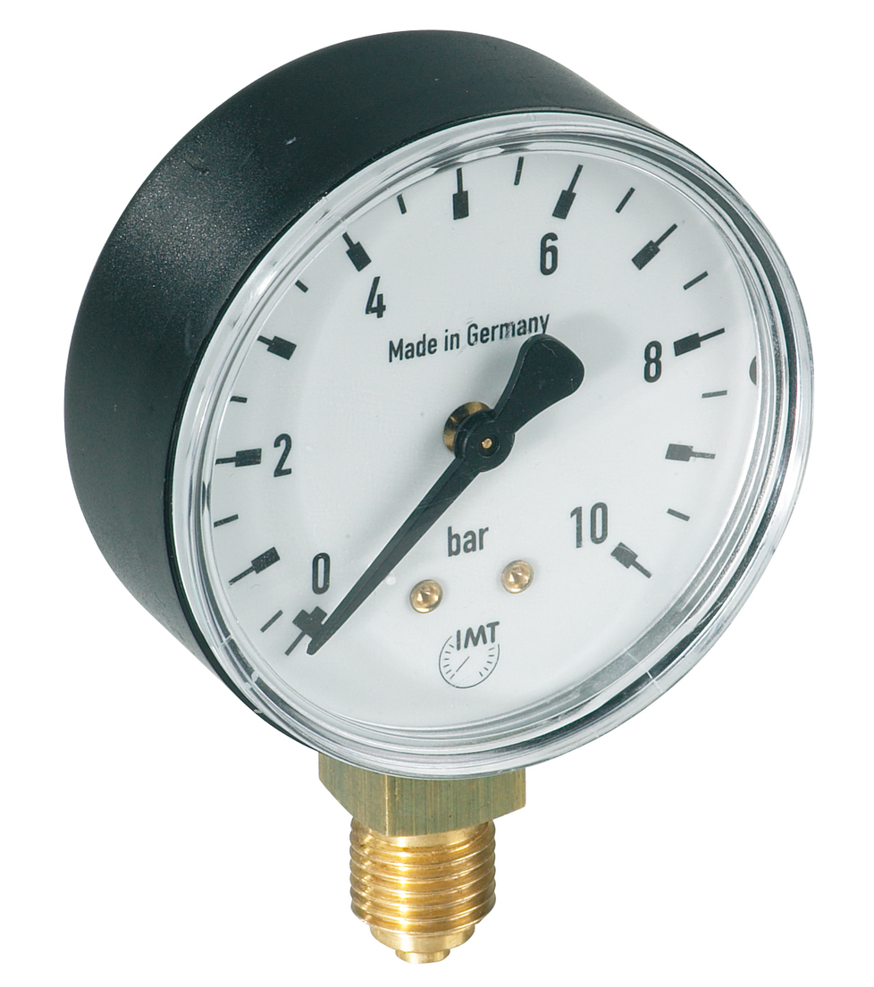 Manometer med lodret tilslutning G 1/4, Figur T5100 700 00 002