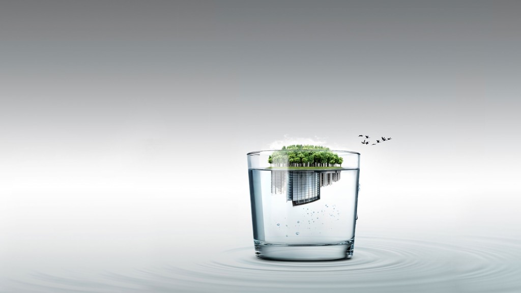 Kemper hygiënesysteem KHS – campagnemotief gebouw in het waterglas, wat staat voor drinkwaterhygiëne in gebouwen | Kemper Group